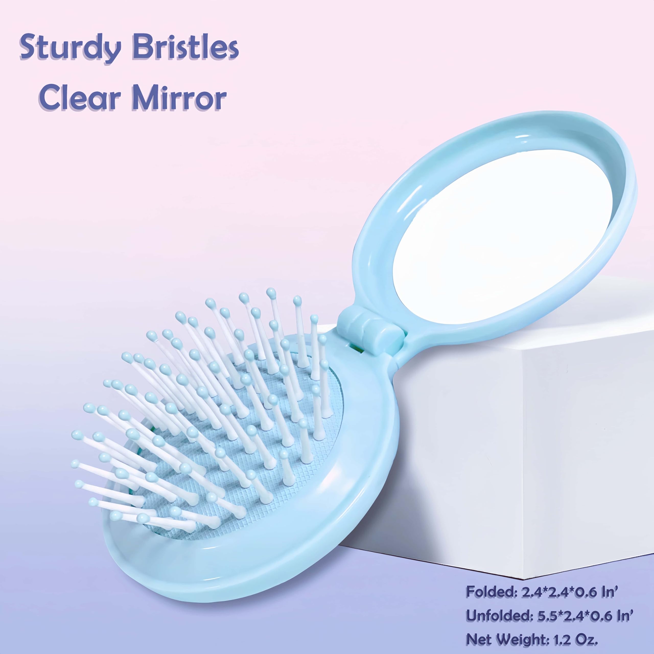 Amazon.co.jp: Arthaxi 旅行用ヘアブラシ ミラー付き コンパクトミラー